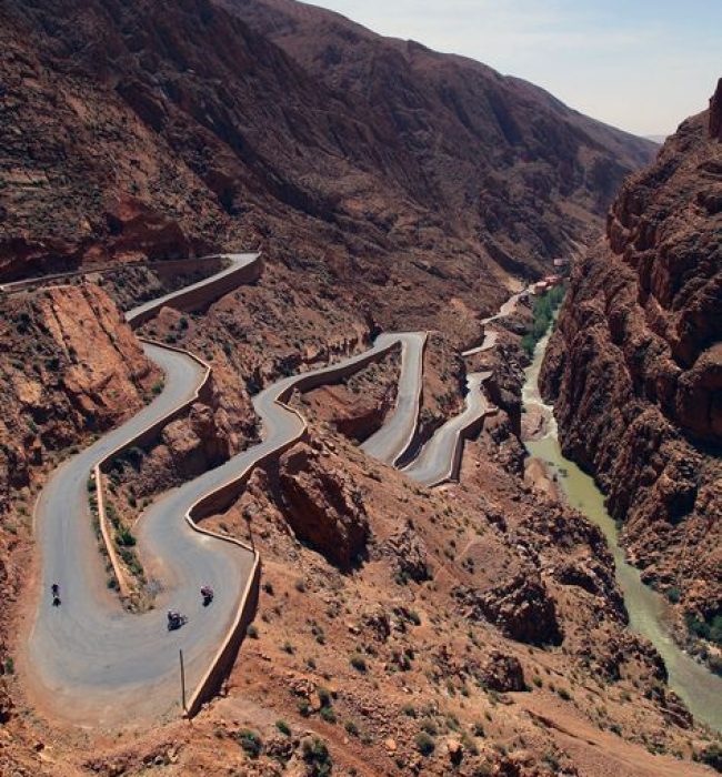 Morocco's Northern & Desert landscapes journey through the rugged Dades Valley with its dramatic cliffs